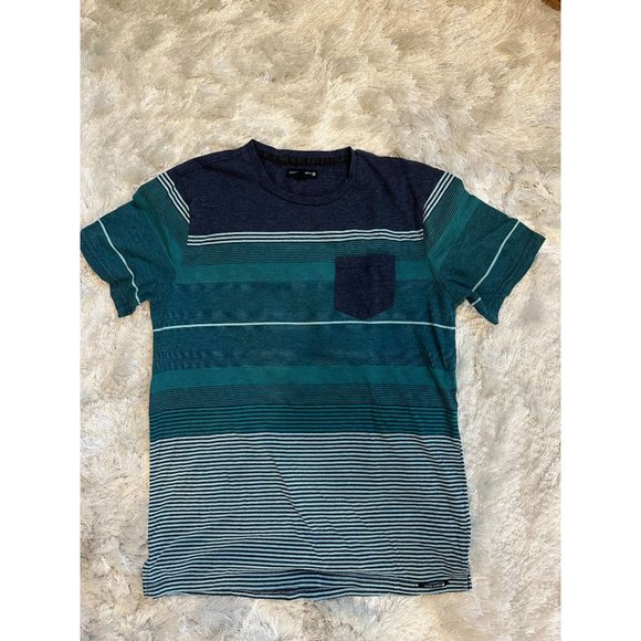 Men's Ocean Current striped short sleeve pocket tee Medium (runs smaller) - Picture 1 of 3